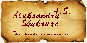 Aleksandra Skukovac vizit kartica